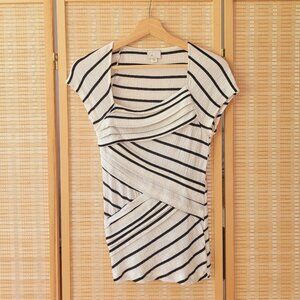 ANTHROPOLOGIE Striped Patterned Front Short Sleeve